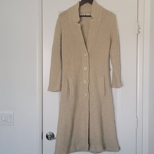 Long Beige Sweater Coat (Medium)